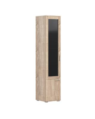 Шкаф-витрина с комбинированными дверьми BRVGF 45(L) Дуб Сонома светлый 450х450х2100 